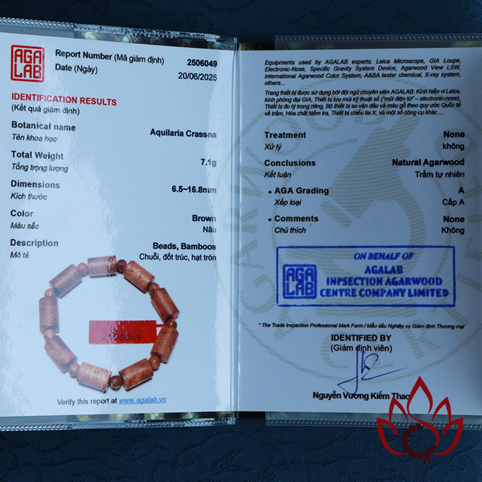 Vòng Trầm Hương Trụ Trúc | 10 Ly | Trầm Tốc Kiến Tự Nhiên